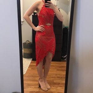 LF Rumor Boutique High Low Lace Dress